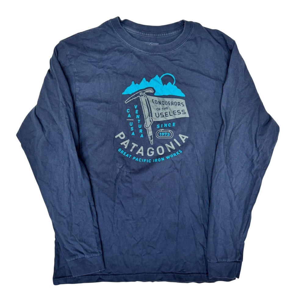 Patagonia Mens XS Navy Blue Conquerors of the Useless Long Sleeve Shirt